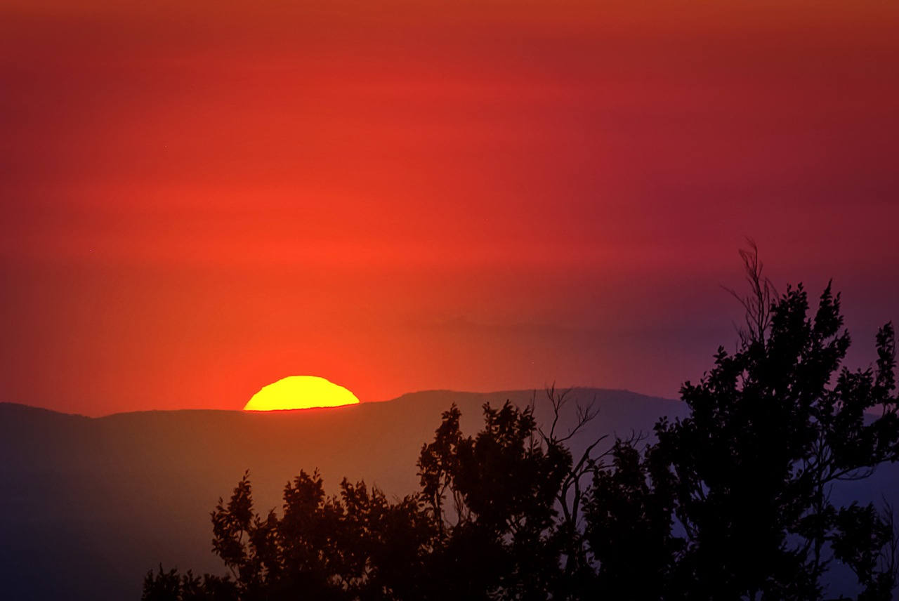 sunset sun landscape free photo