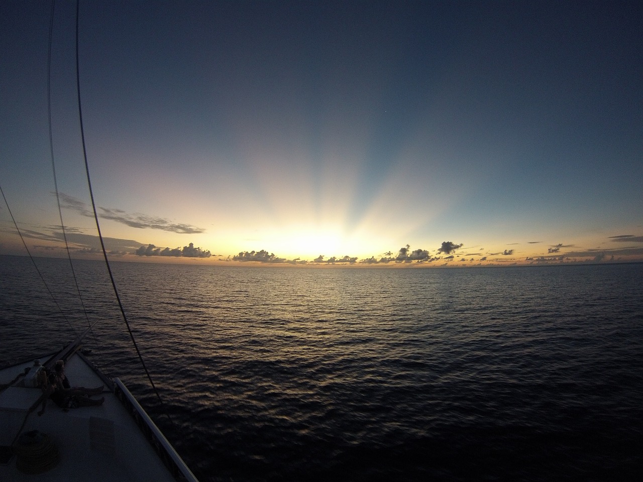 sunset sunbeam maldives free photo