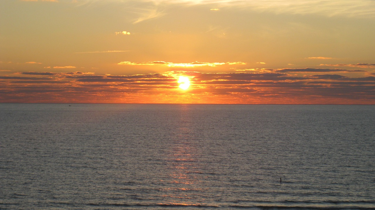 sunset ocean beach sunset free photo