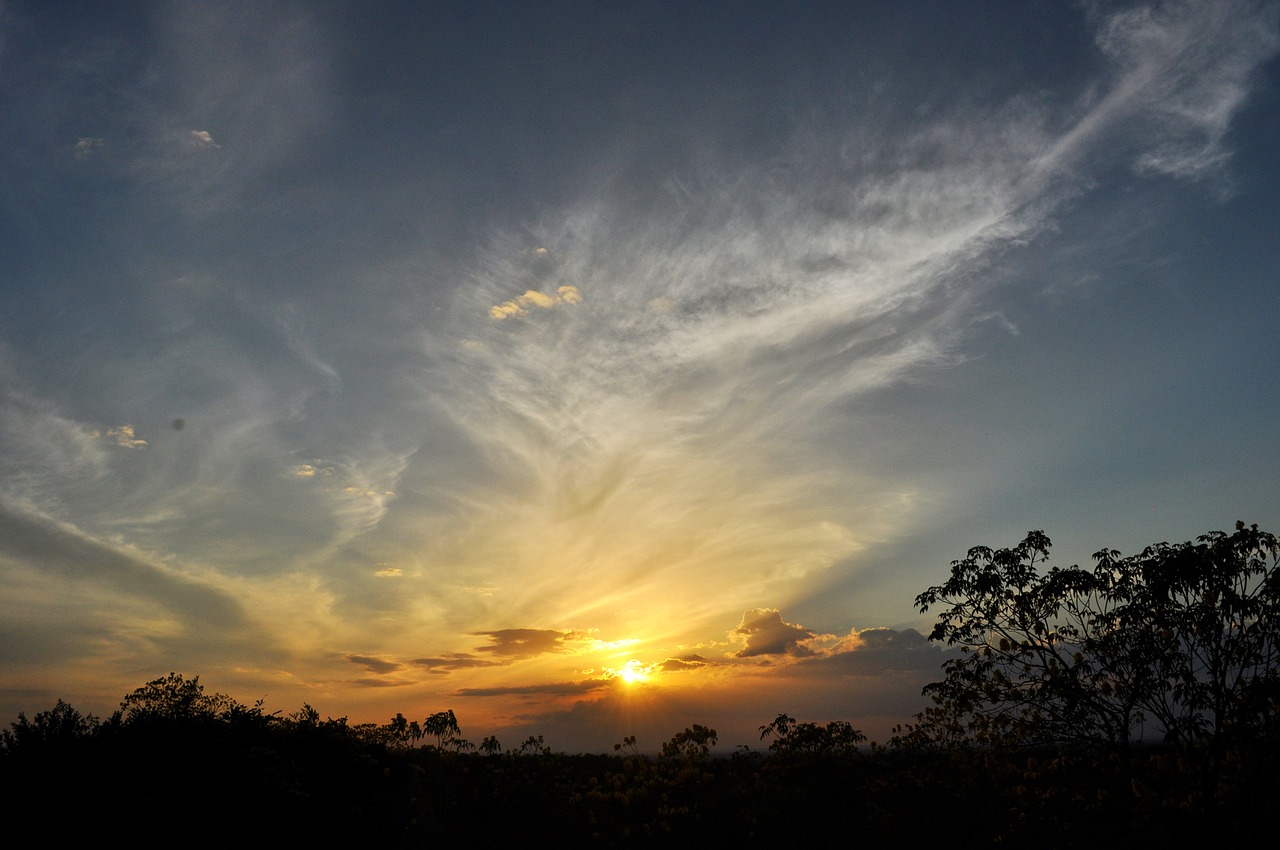 sunset copey colombia free photo