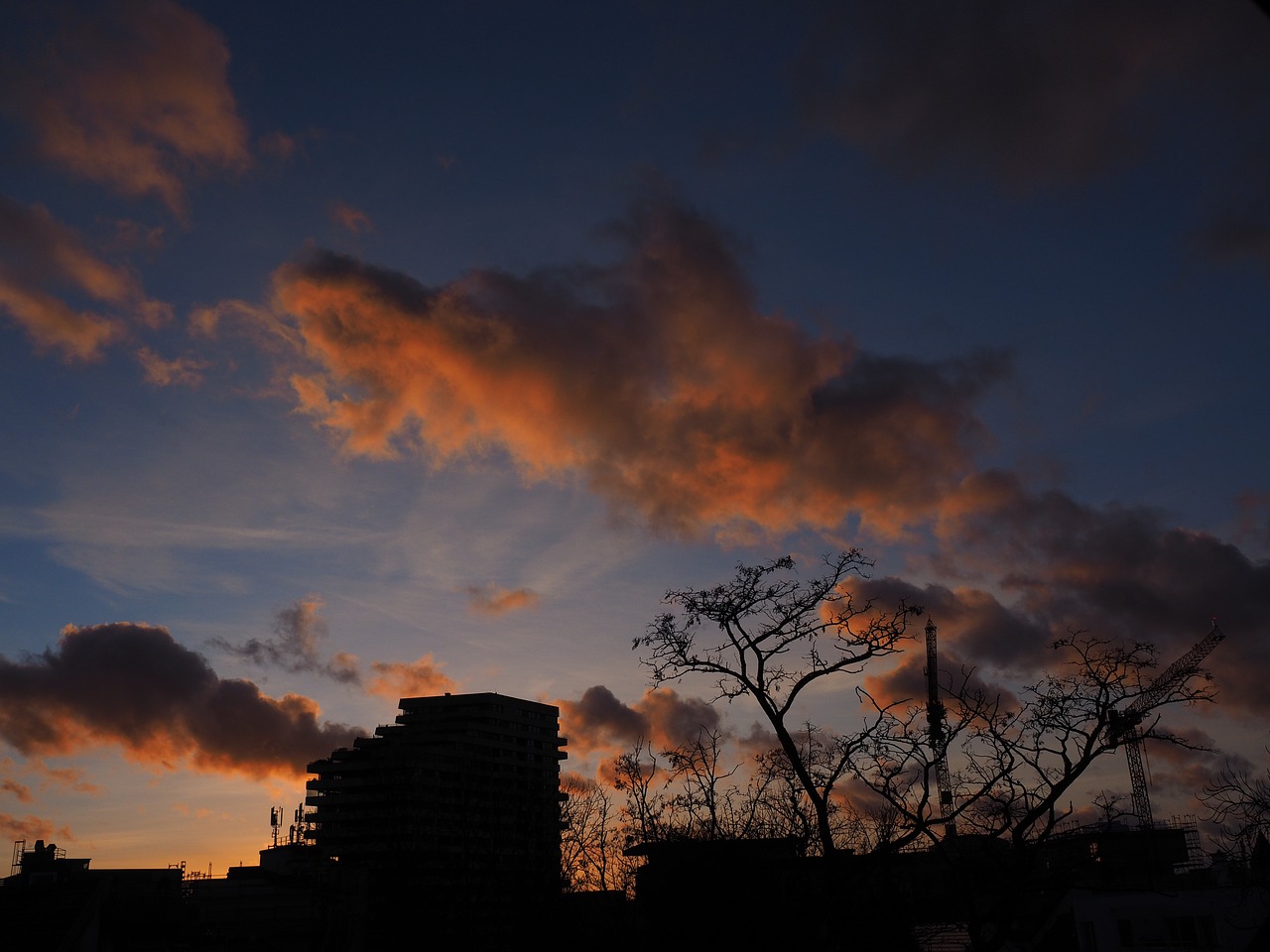 sunset clouds red free photo