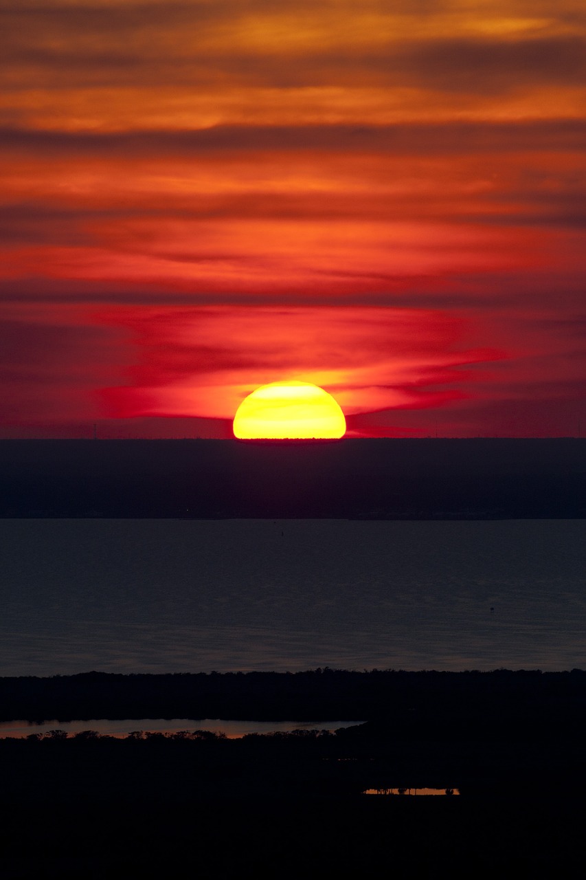 sunset seascape water free photo