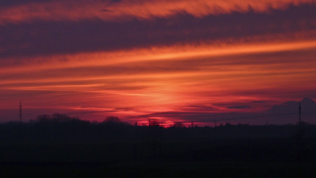 sunset sky horizon free photo