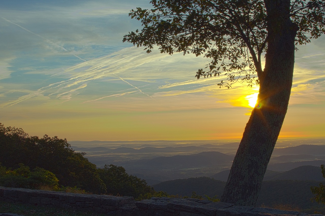 sunset landscape twilight free photo