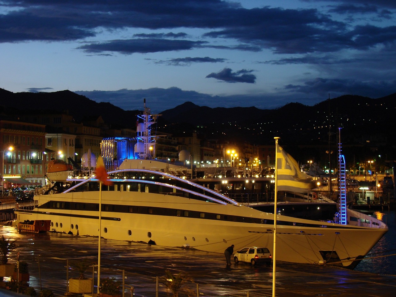 sunset megayacht yacht free photo