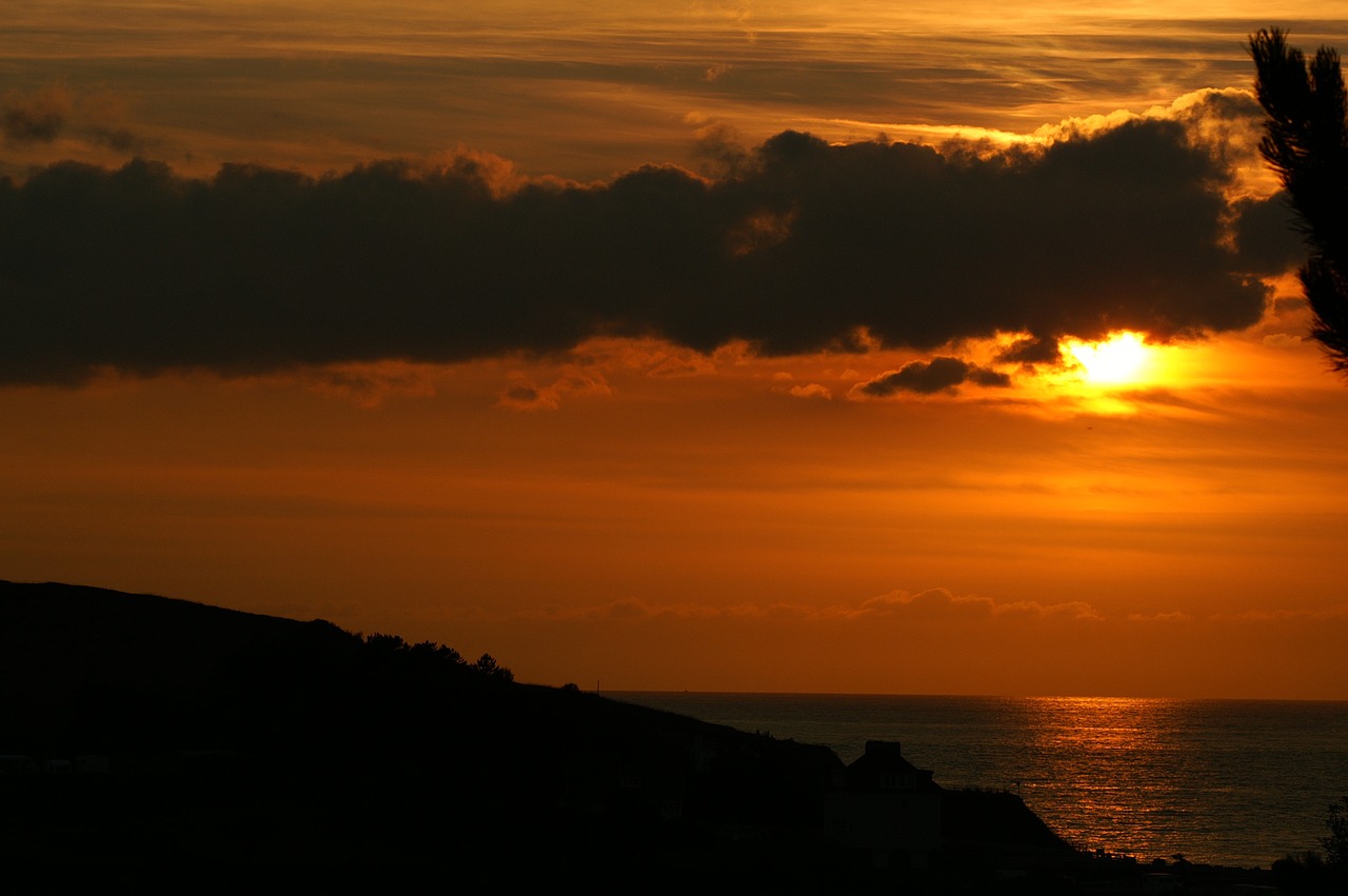 sunset ocean twilight free photo