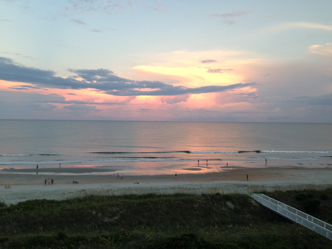 sunset sky beach ocean free photo