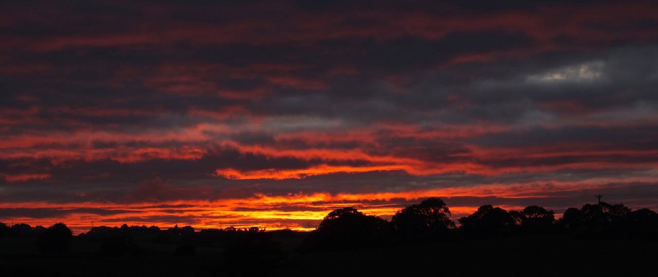 sunset fire in free photo