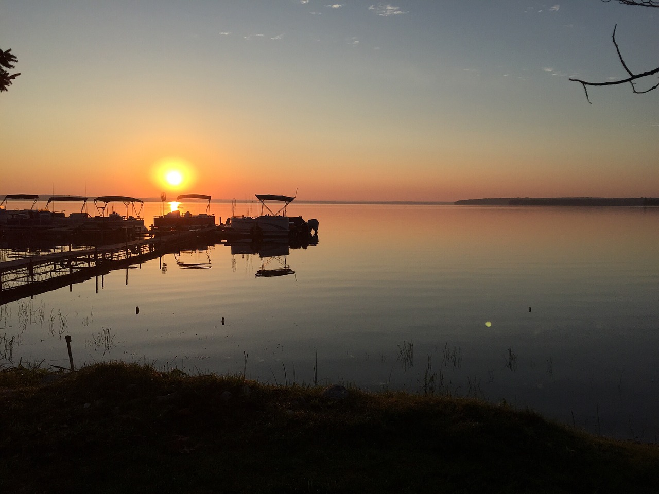 sunset michigan upper peninsula free photo