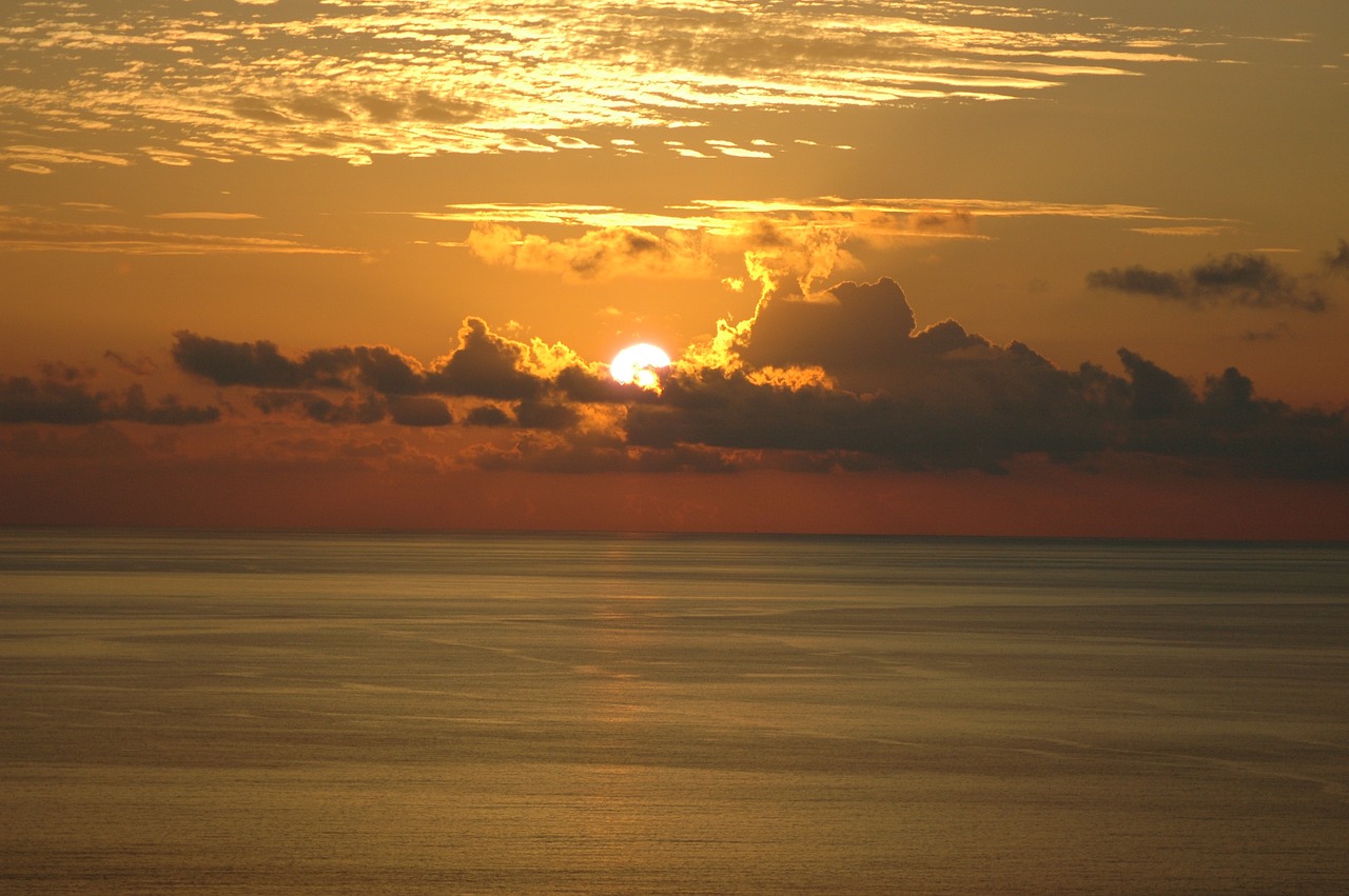 sunset costa rica costa free photo