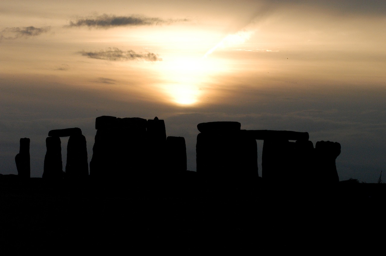 sunset stonehenge england free photo