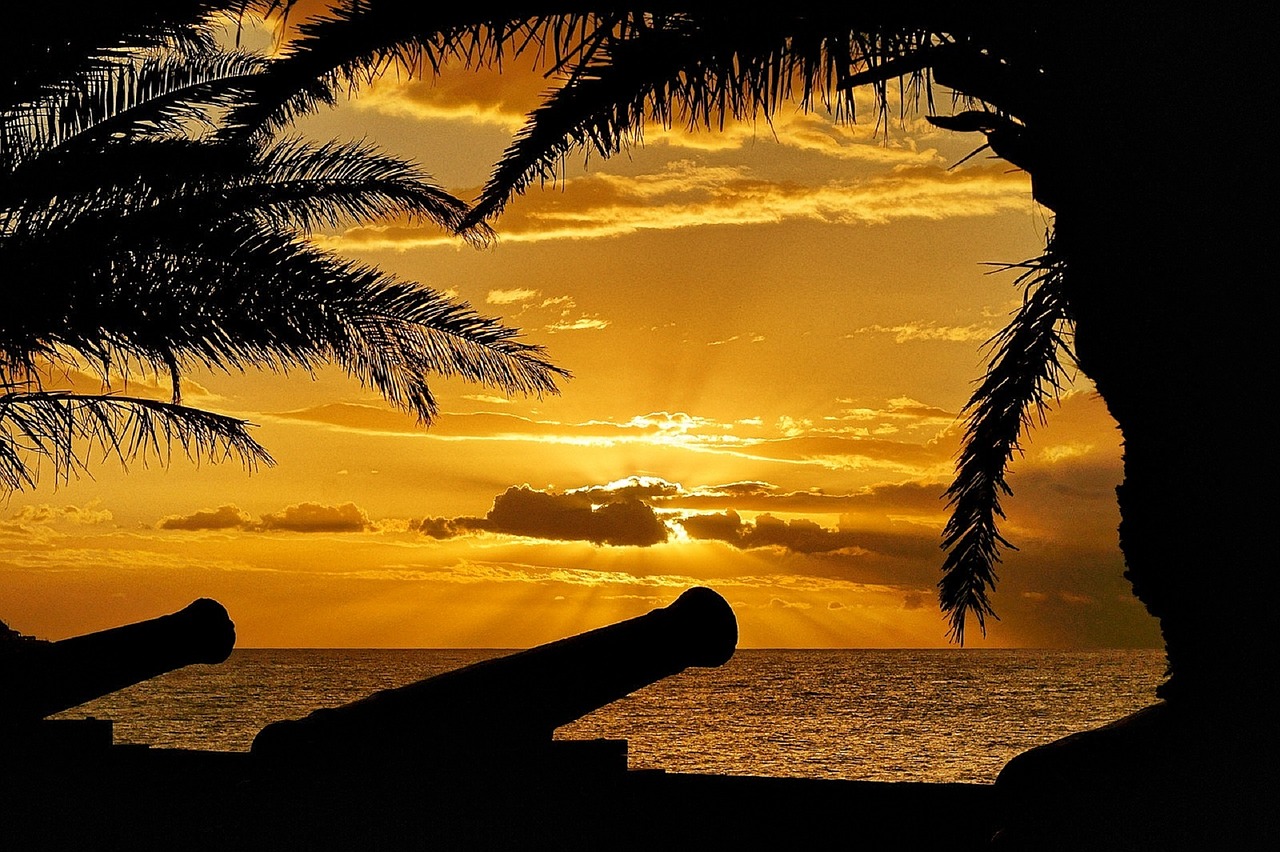 sunset crepuscular rays ocean free photo