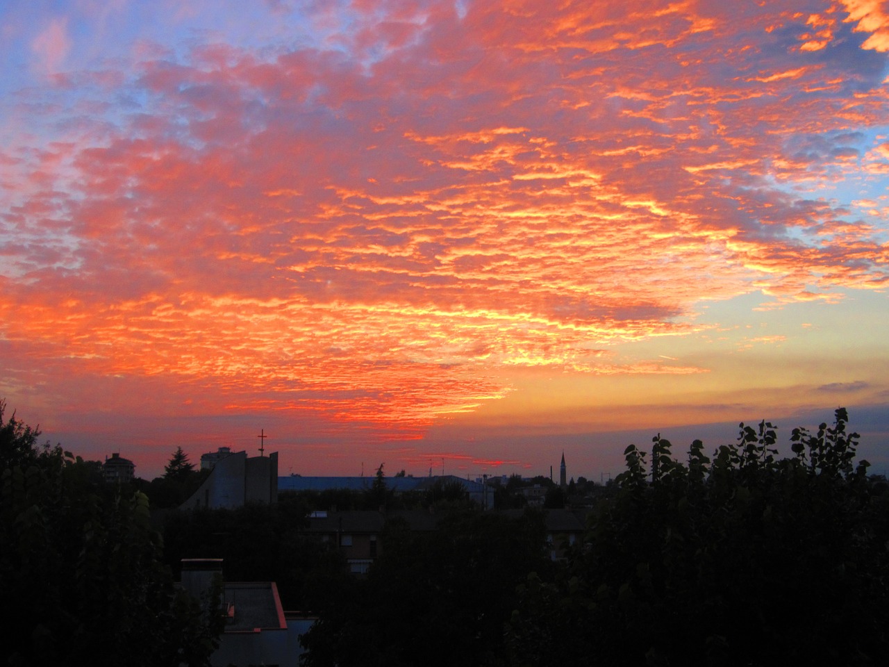 sunset clouds sun free photo