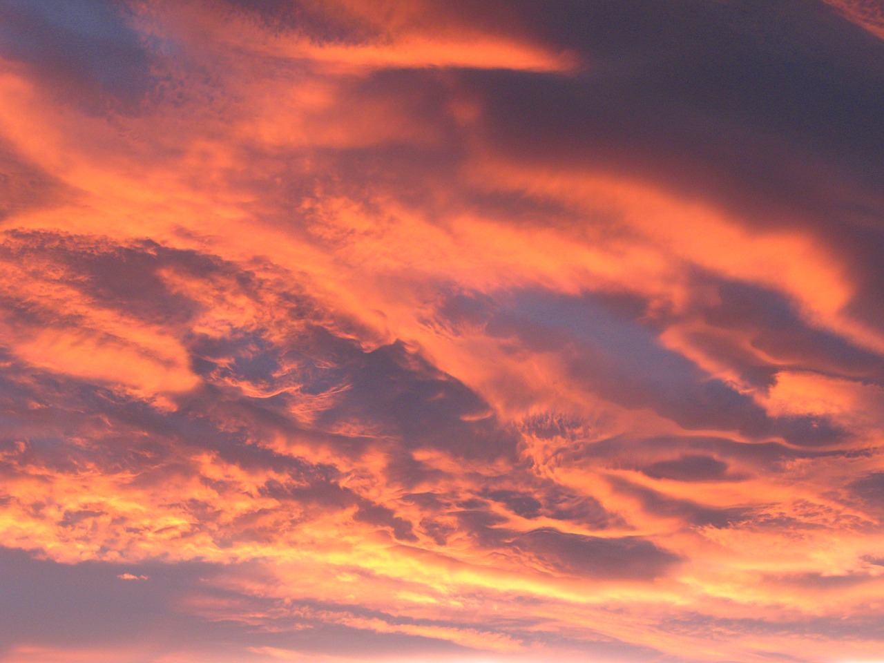 sunset clouds sky free photo