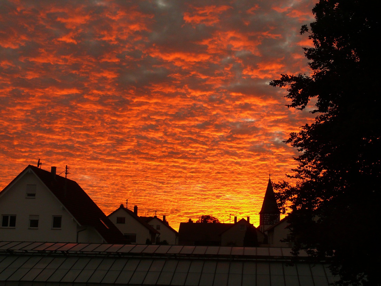 sunset clouds sky free photo