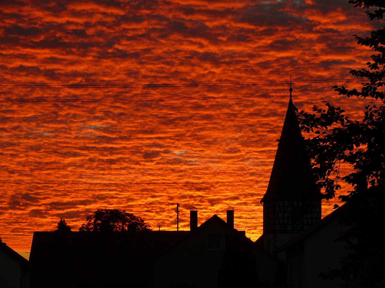 sunset clouds sky free photo