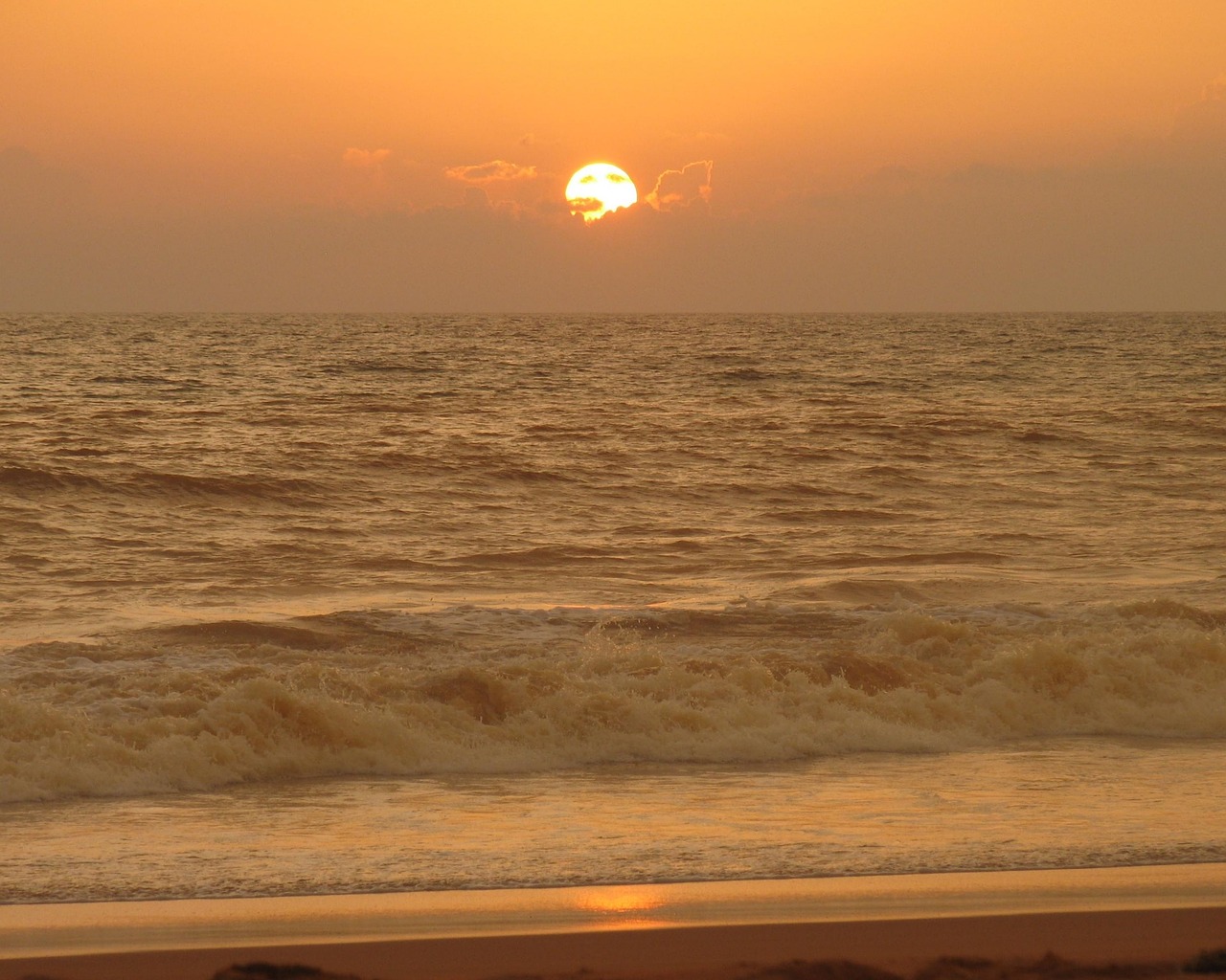 sunset india arabian sea free photo
