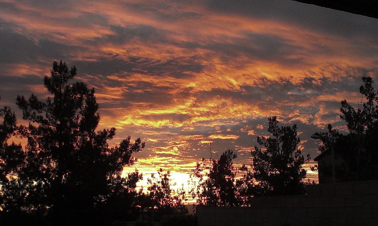 sunset clouds sunset background free photo