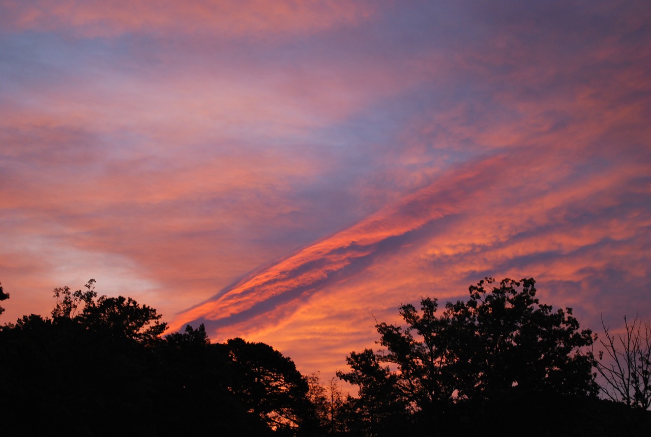 sunset clouds sky free photo