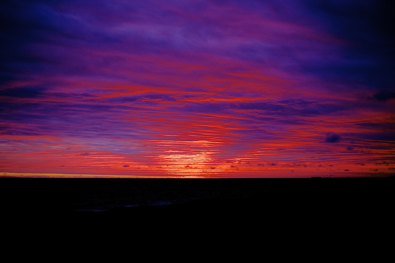 colorful sunset clouds