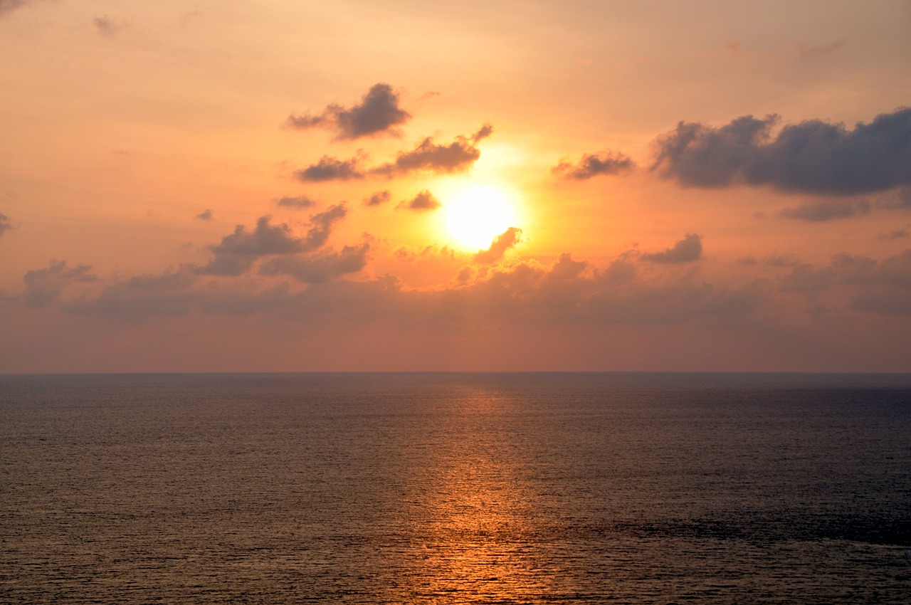 sunset sea thailand free photo