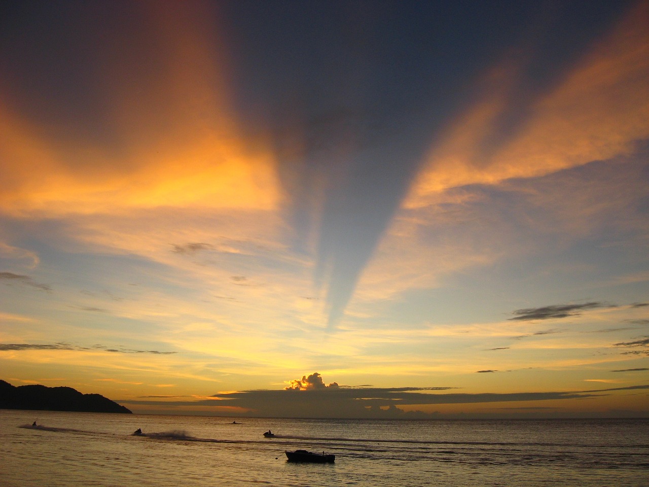 sunset beach ocean free photo