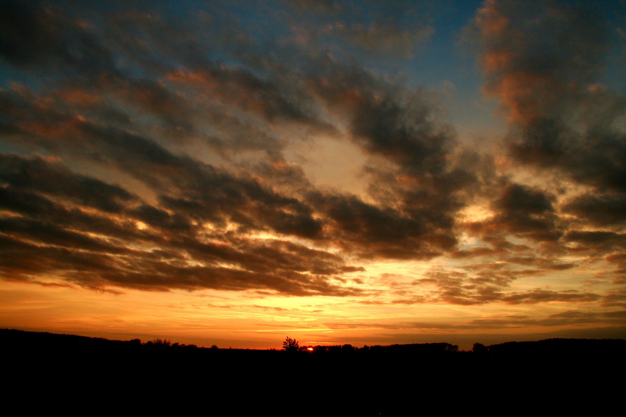 sunset sky cloud free photo