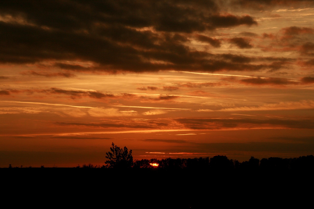 sunset sky cloud free photo