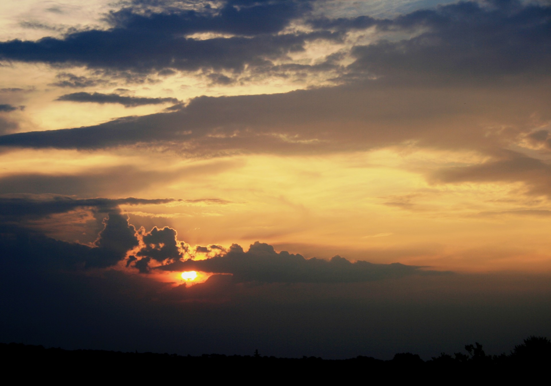 sunset sky clouds free photo