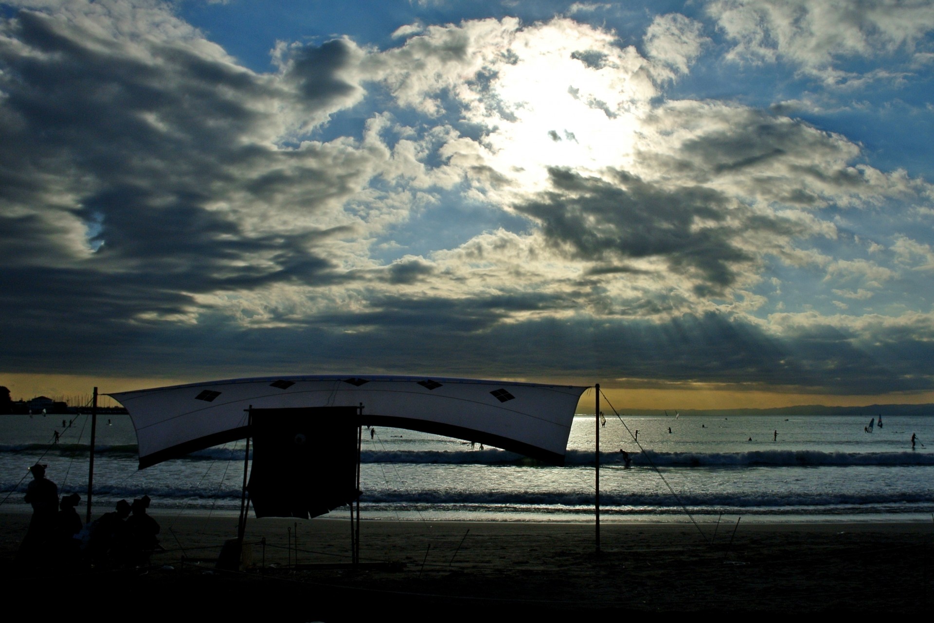 sunset clouds sea free photo