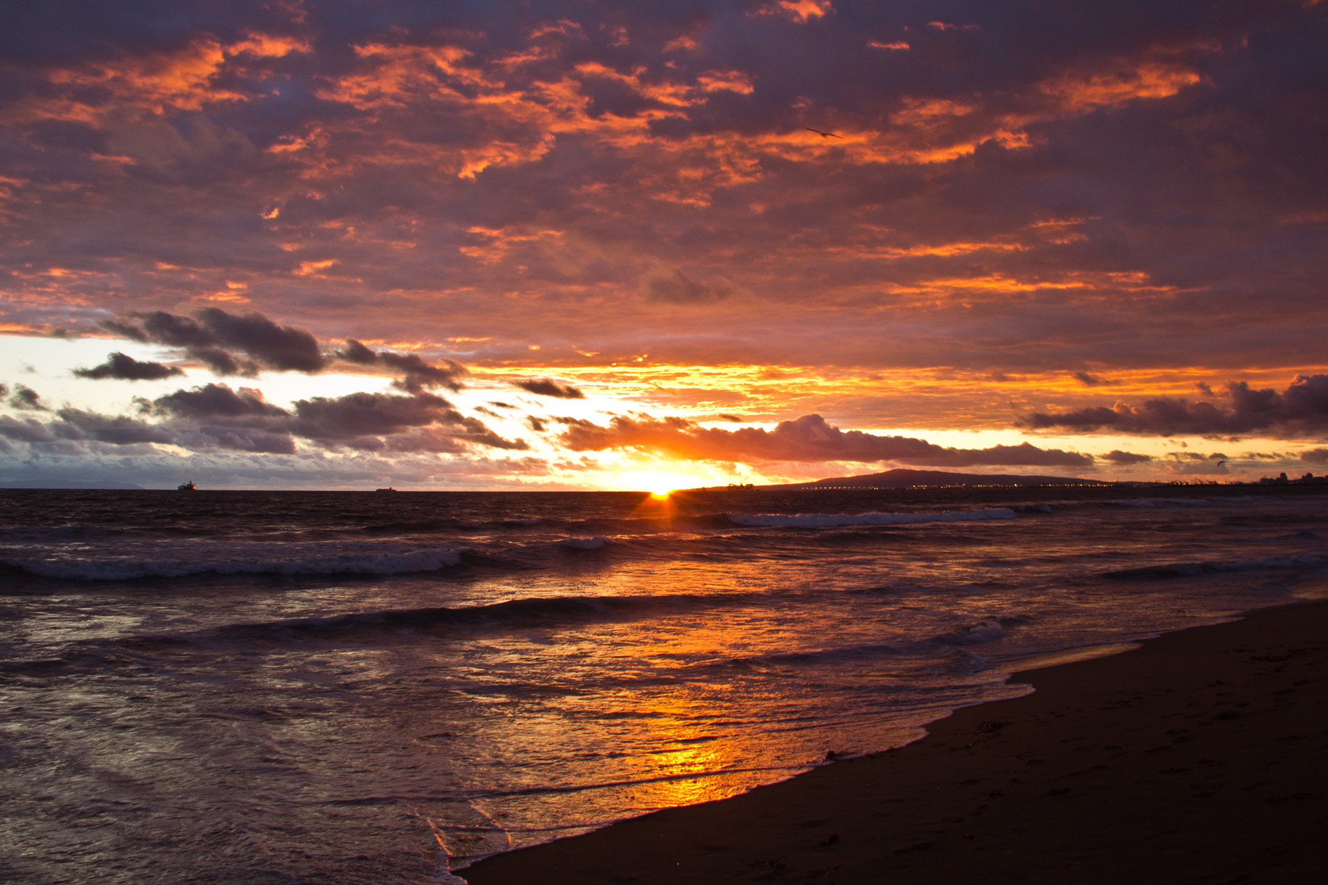 sunset seascape nature free photo