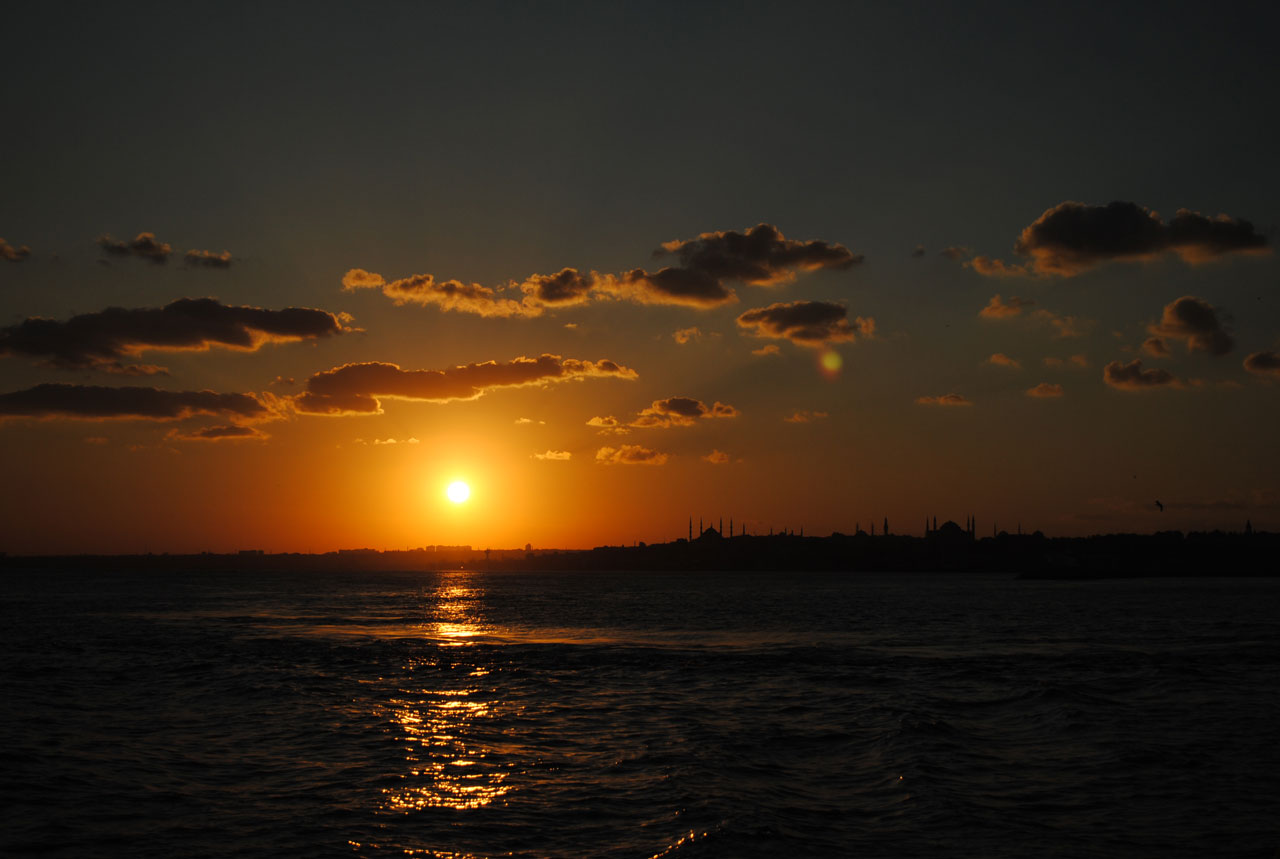 istanbul mosque sunset free photo