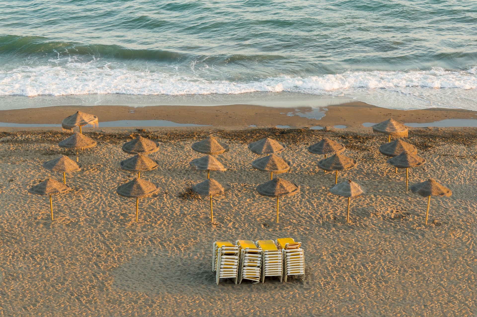 beach sand umbrellas free photo
