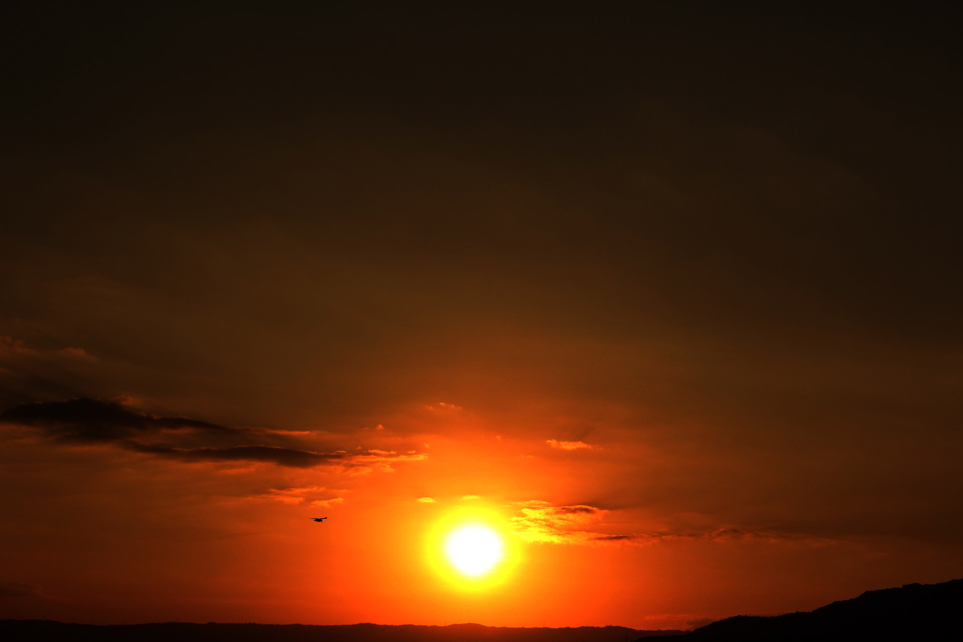 sunset clouds nature free photo