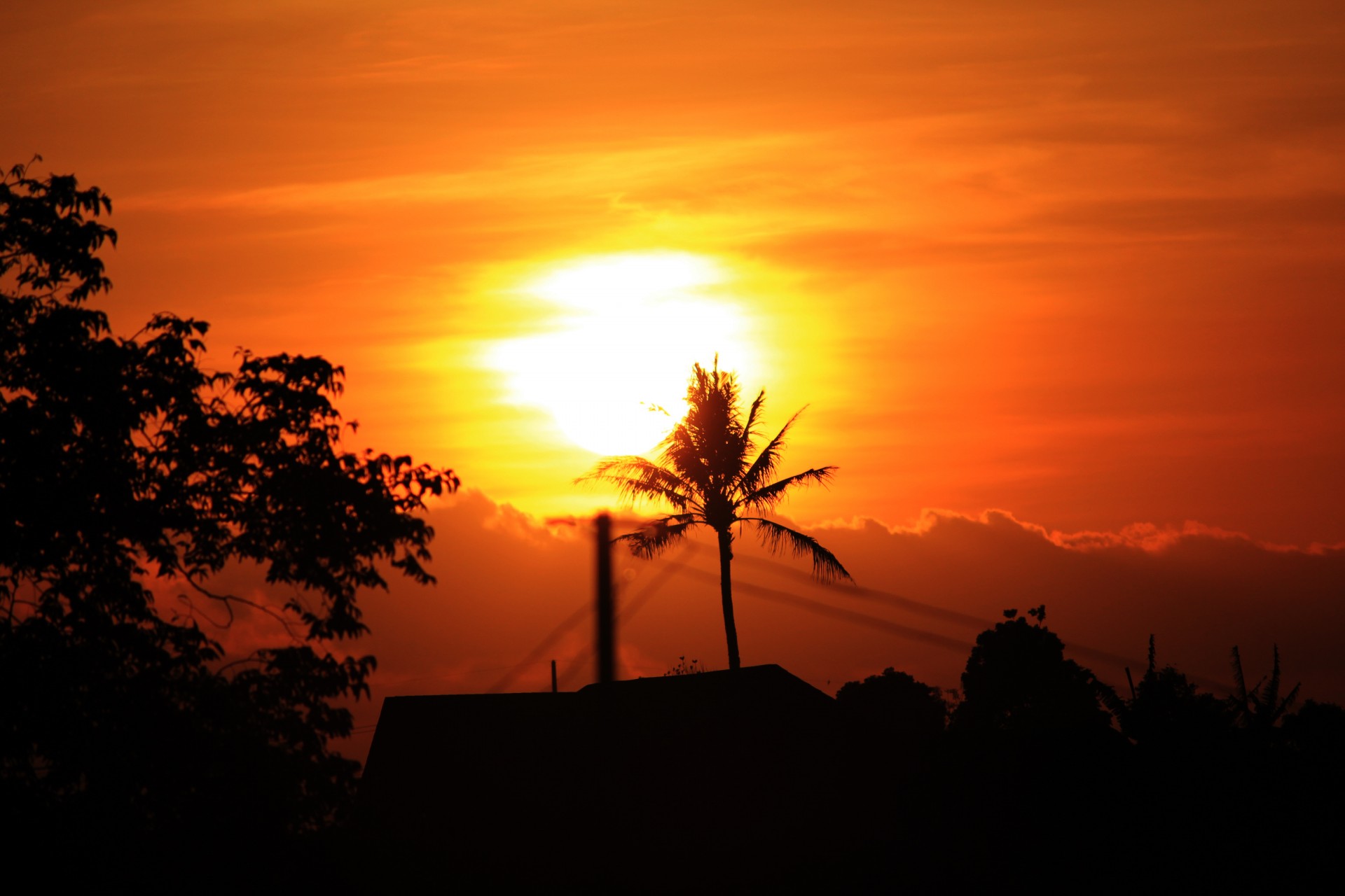 sunset sky clouds free photo