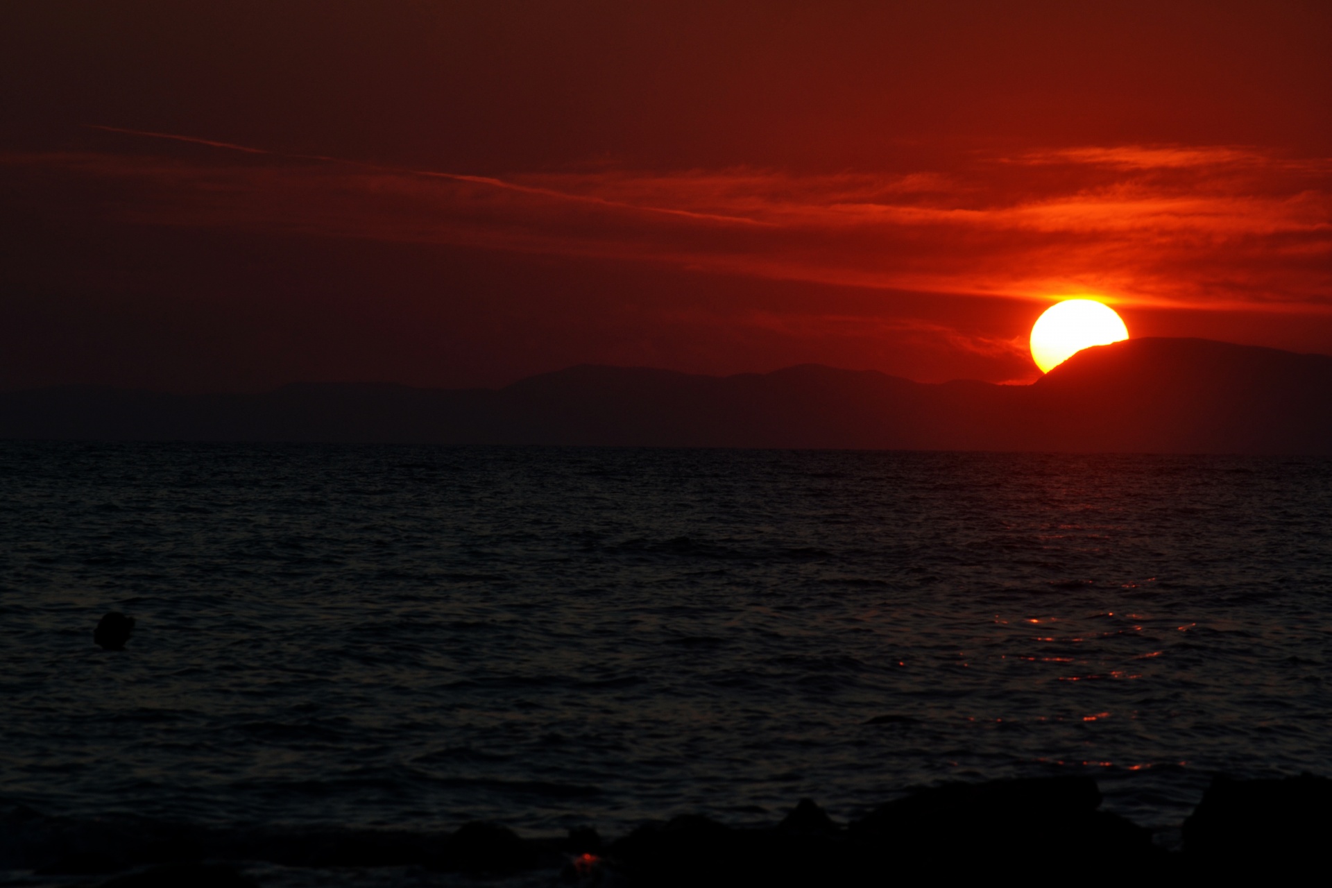 sunset seascape landscape free photo