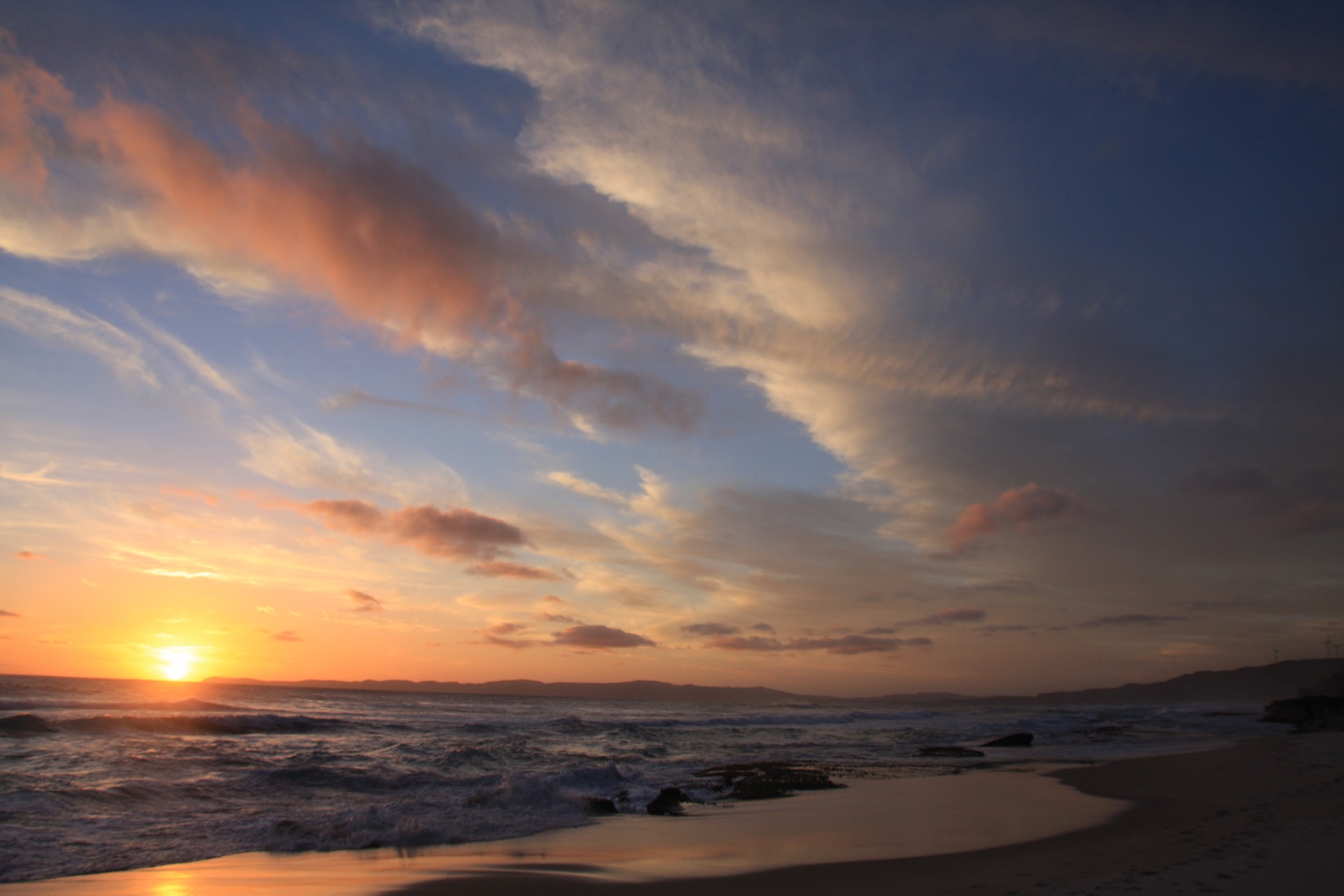 sunset beach albany free photo