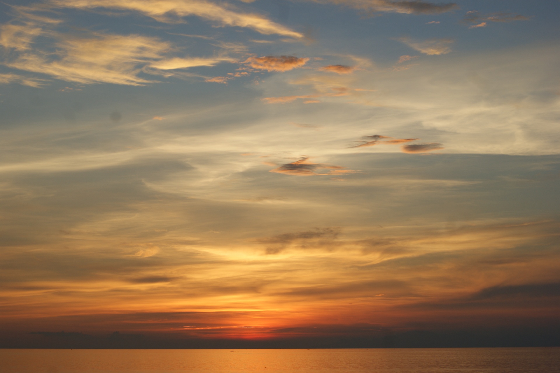 sunset sky clouds free photo