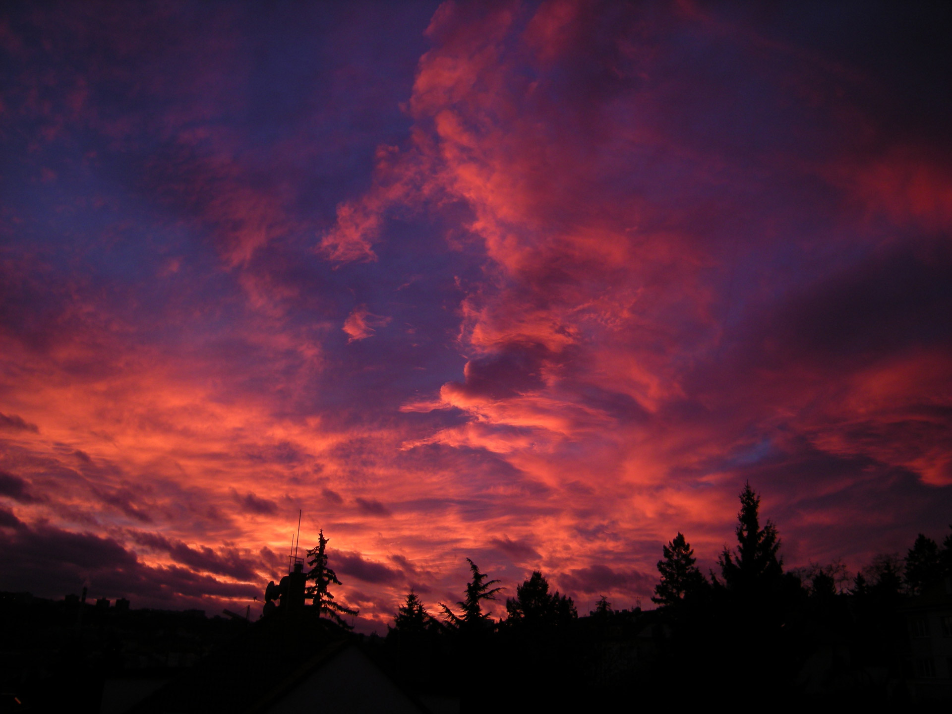 sunset clouds landscapes free photo