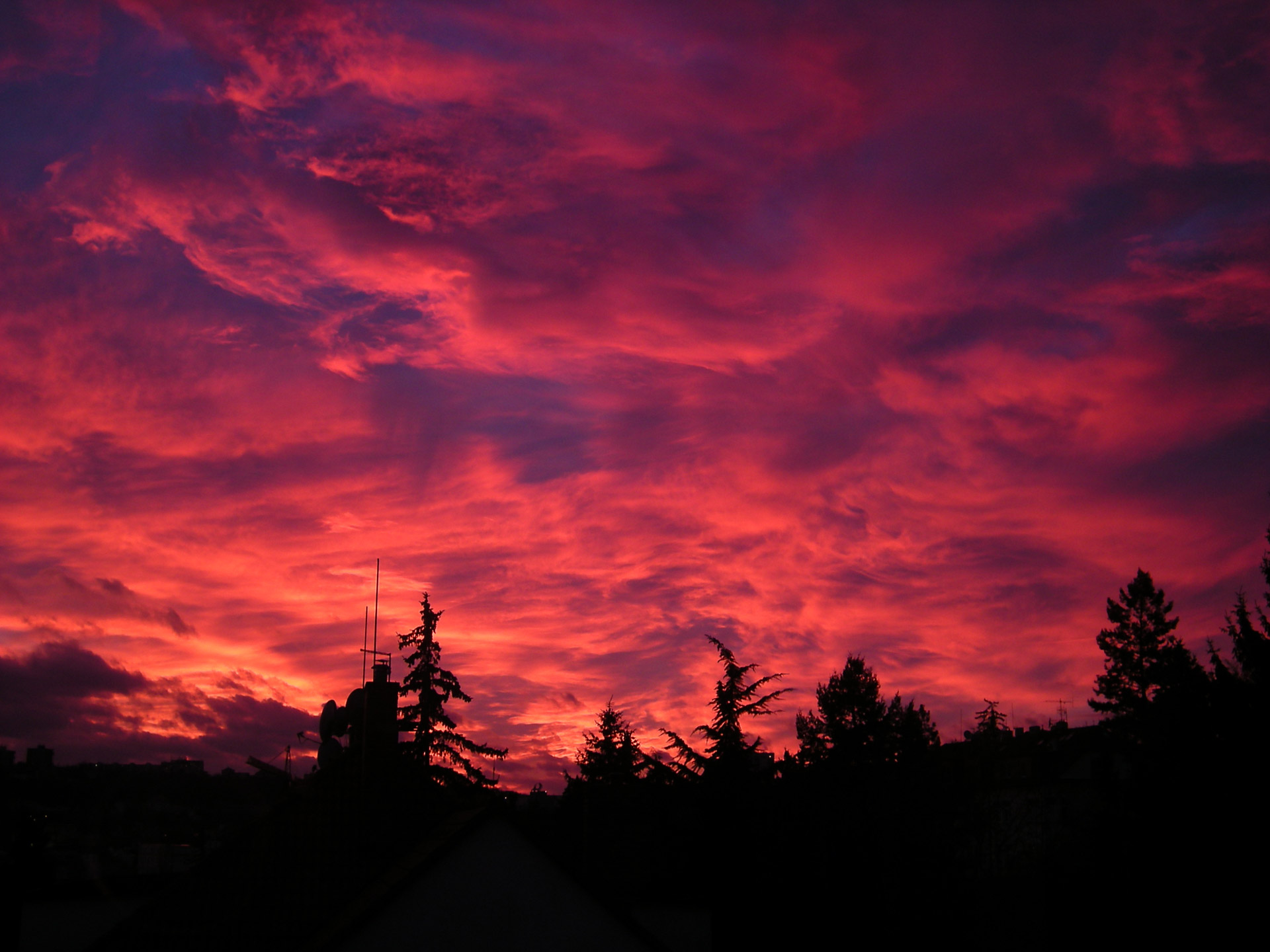 sunset clouds landscapes free photo