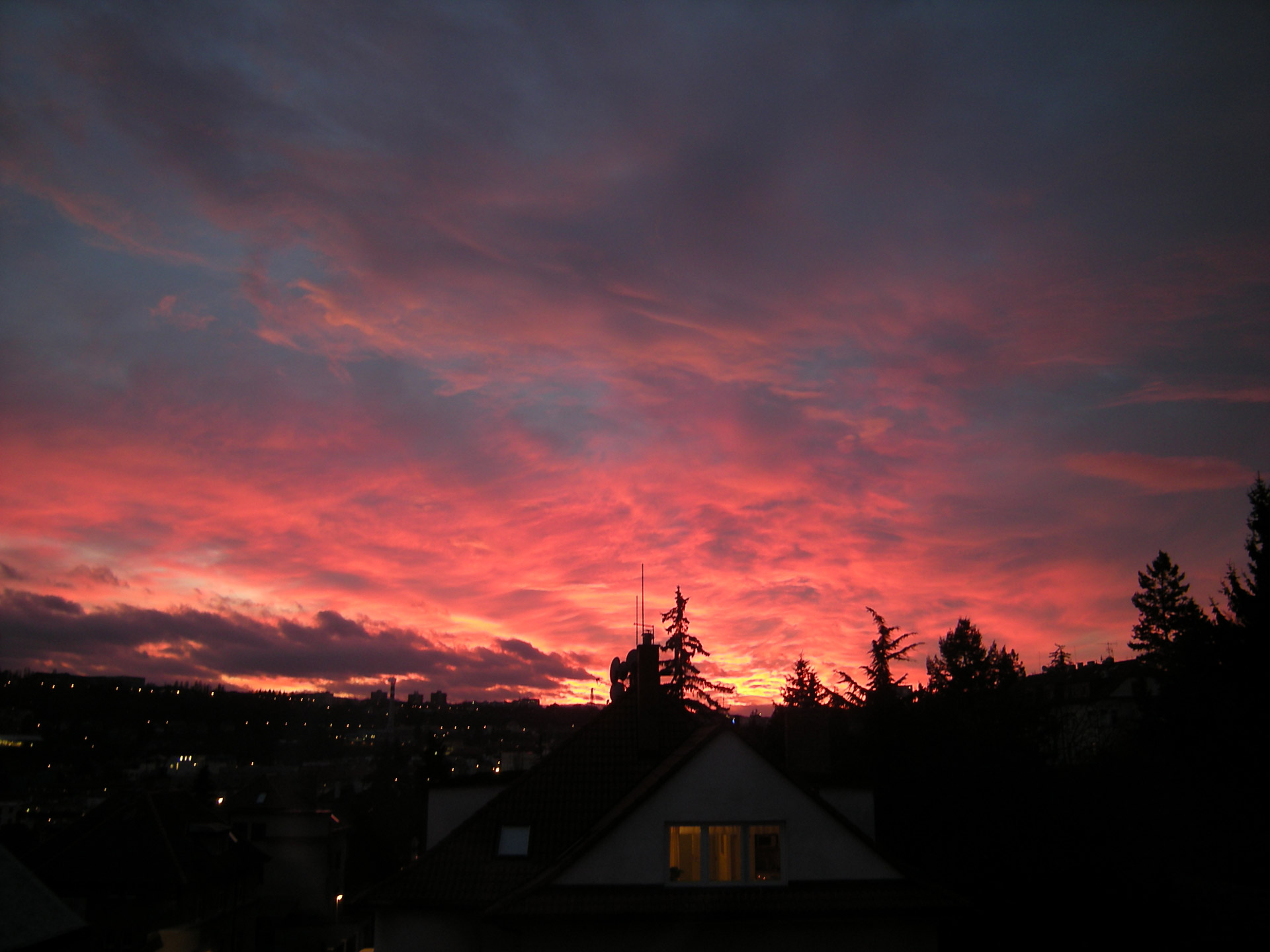 sunset clouds landscapes free photo