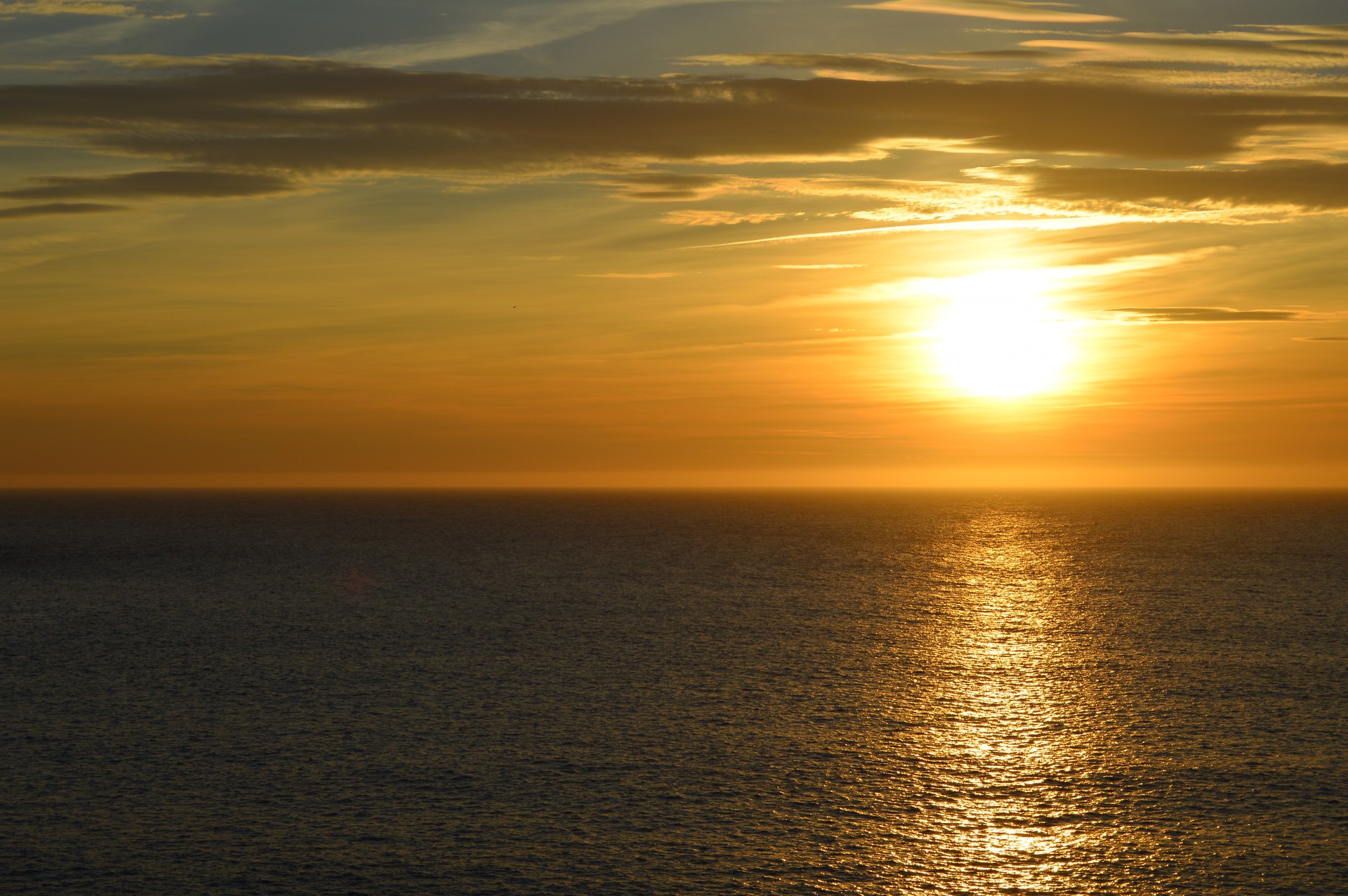 sunset sun ocean free photo