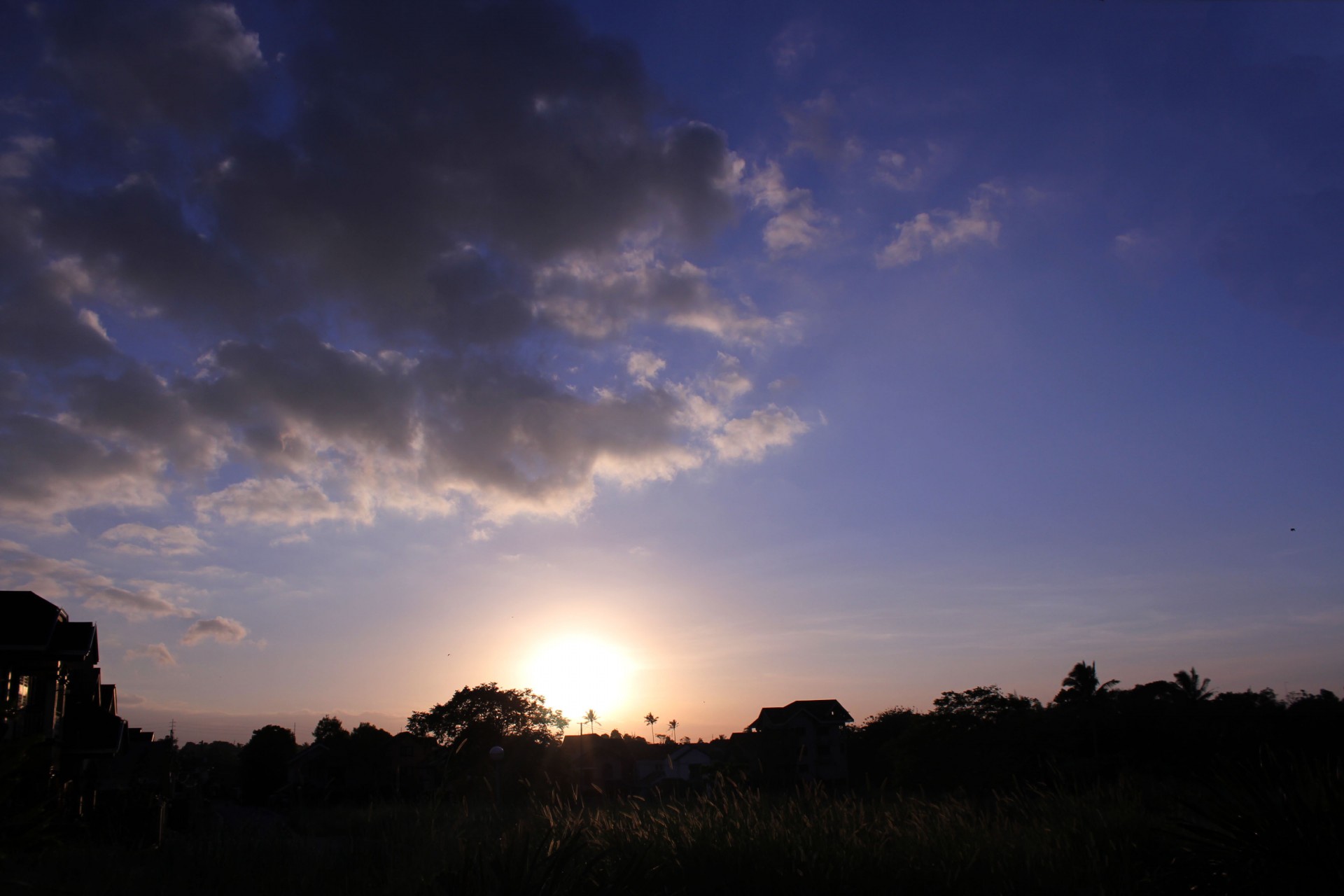 sunset sky clouds free photo