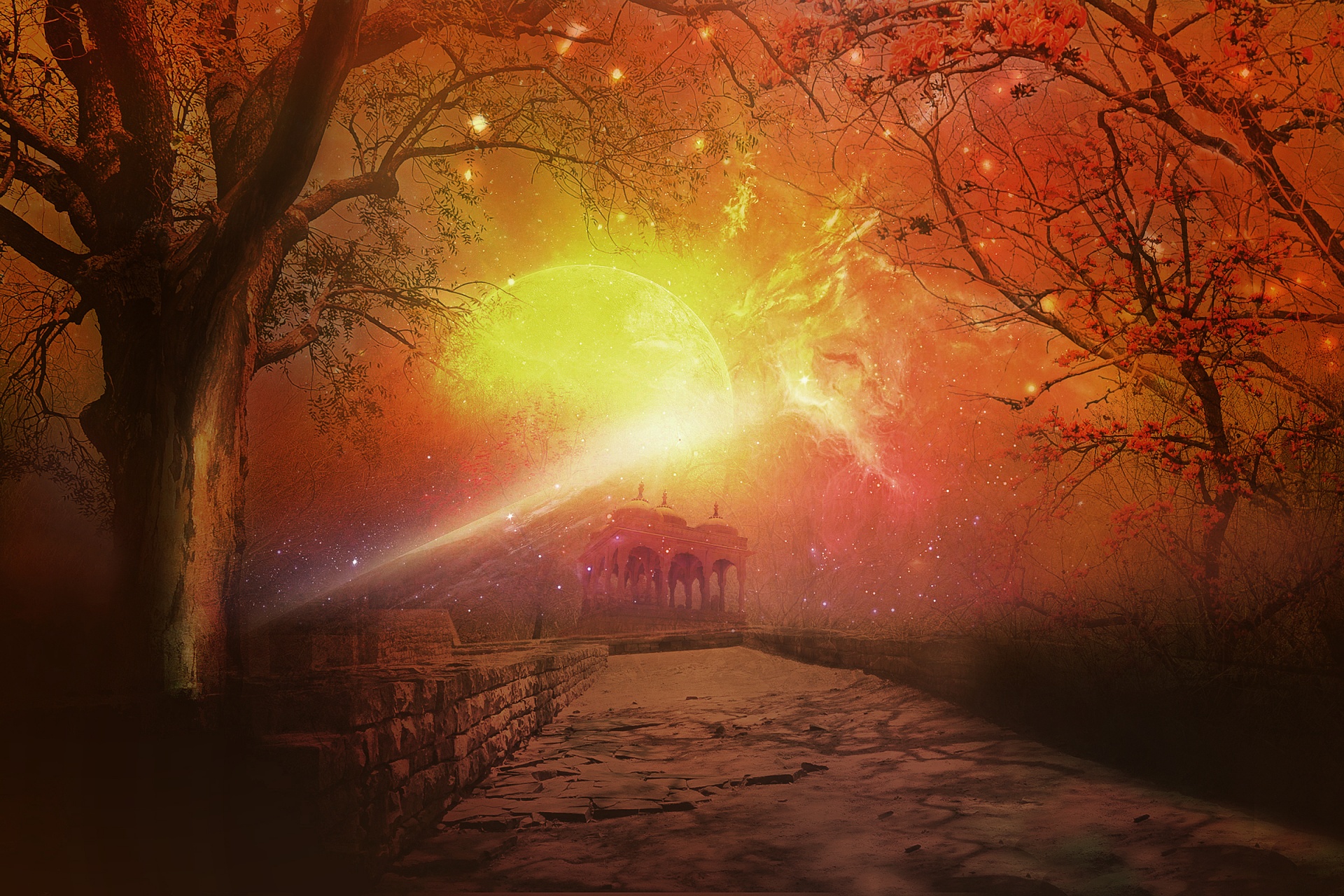 fantasy sunset nature free photo