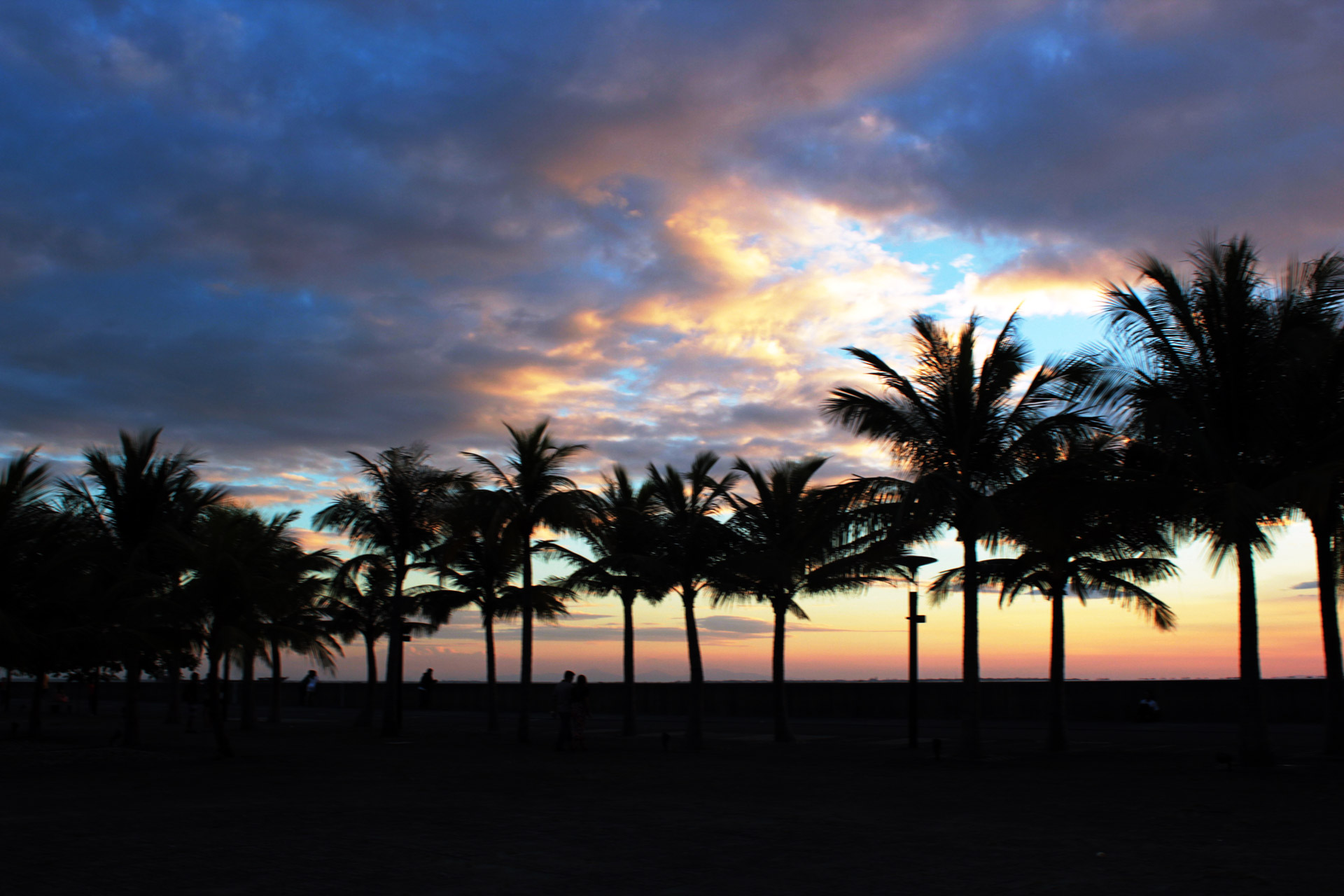 sunset clouds sun free photo