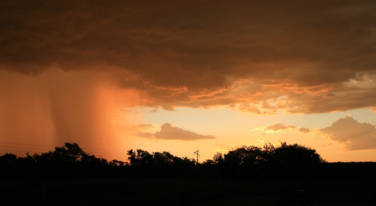 sunset landscape nature rain free photo