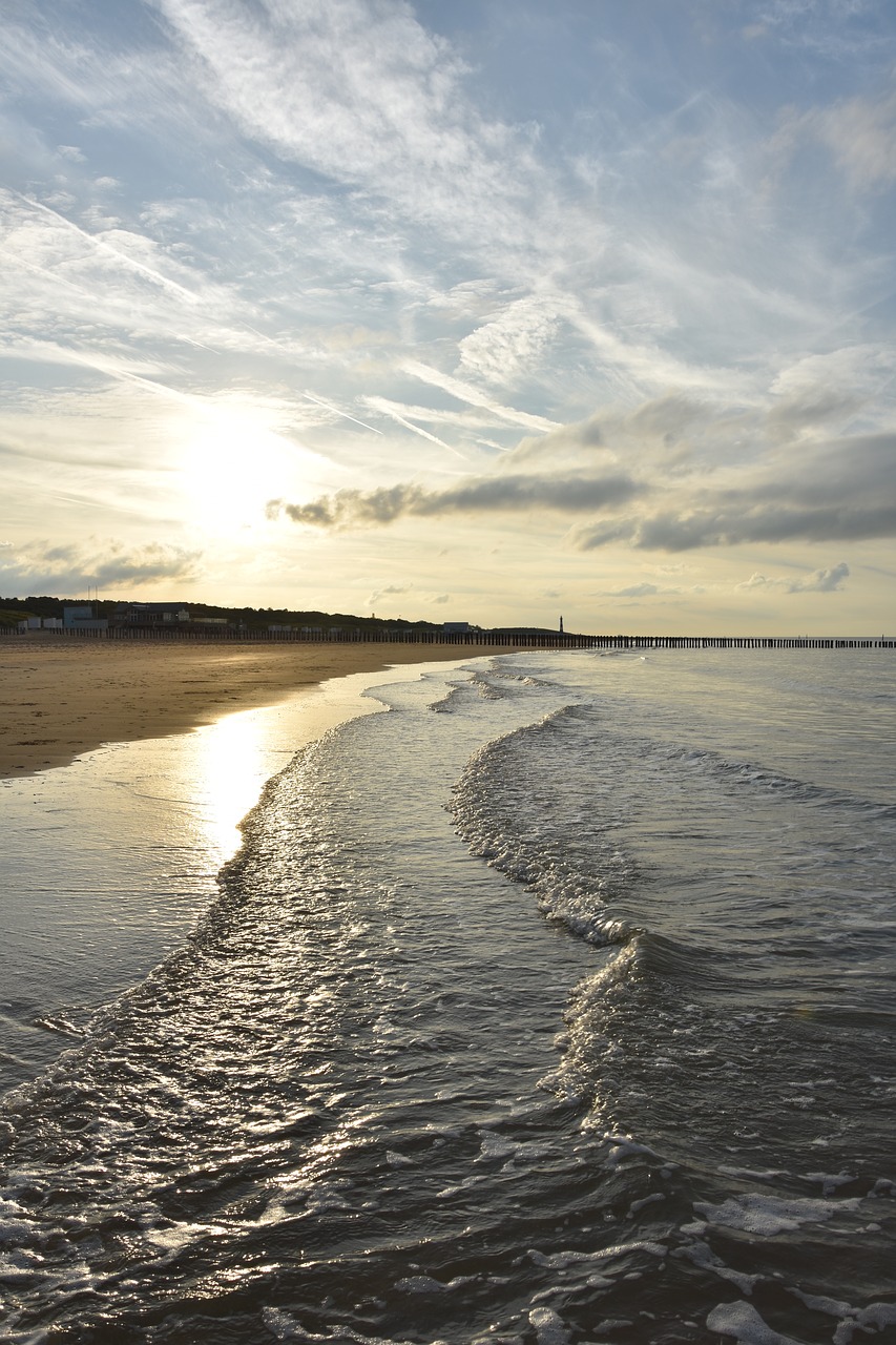 sunset on the sea abendstimmung north sea free photo