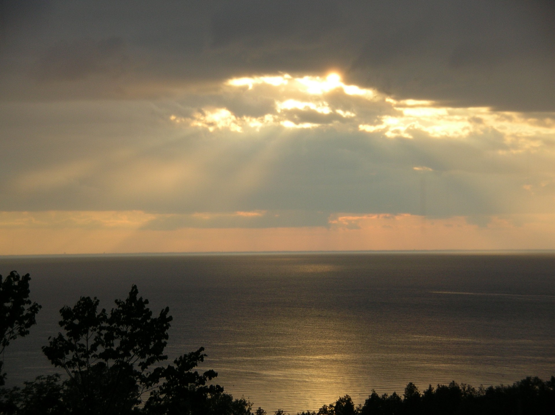 storm clouds sunset sky free photo