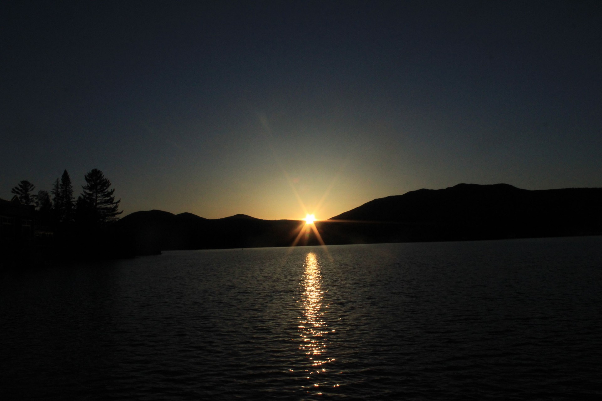 sunset lake placid sunset over lake placid free photo