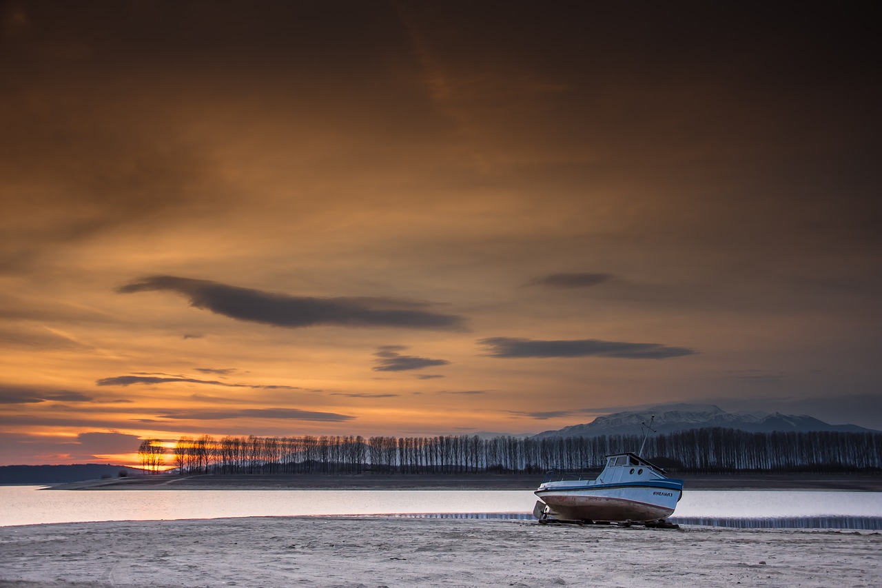 sunset over the lake sunset lake free photo